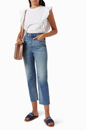 hover state of Light Wash Jeans in Denim
