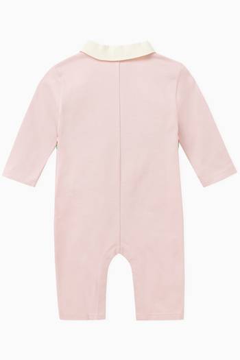 hover state of Logo-motif Romper in Cotton