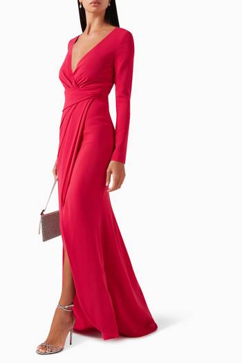 hover state of Wrap Gown in Crepe