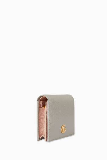 hover state of GG Marmont Card Case in Grained Leather