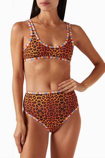 hover state of The 90s Duo Crop Bikini Top in Polyamide-Blend