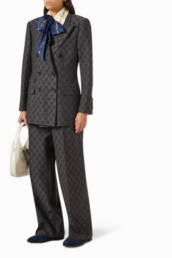 hover state of GG-motif Jacket in Wool-jacquard