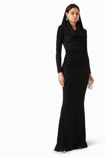 hover state of Tomorina Maxi Dress in Slinky Stretch Jersey