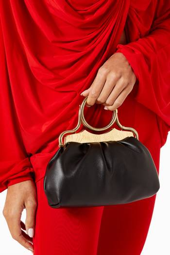 hover state of The Bangle Clutch Bag in Nappa