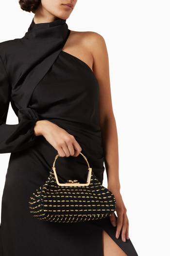 hover state of Zayan Top-handle Bag in Couture Fabric