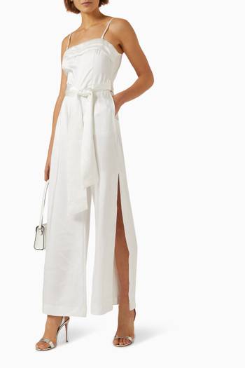 hover state of Fugue Wide-leg Jumpsuit in Satin