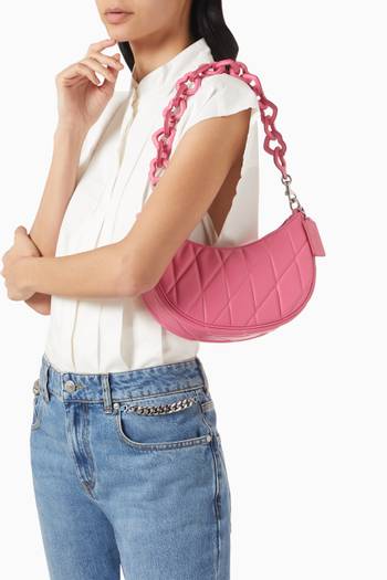 hover state of Mira Quilted Shoulder Bag in Nappa Leather