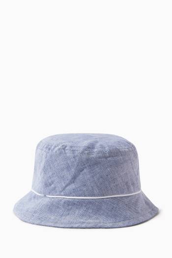 hover state of Bucket Hat in Cotton-linen blend