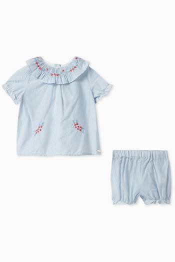 hover state of Top and Shorts Set in Cotton
