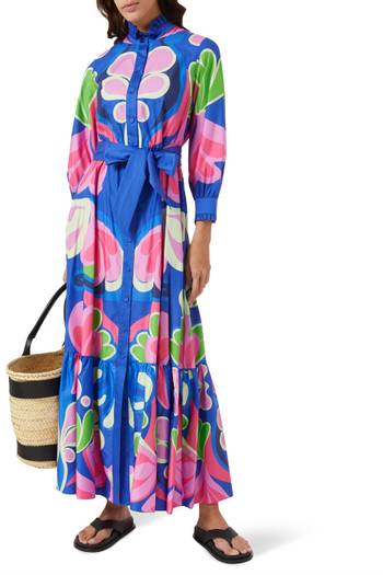 hover state of Demi Maxi Shirt Dress in Cotton