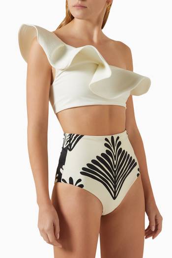 hover state of Marine Tradition Bikini Top in Lycra