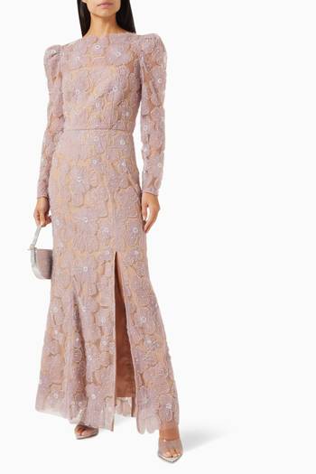 hover state of Darcy Gown in Floral Lace
