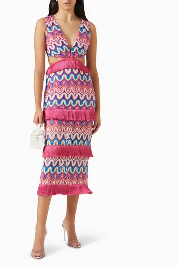 hover state of Cut-out Maxi Dress in Crochet