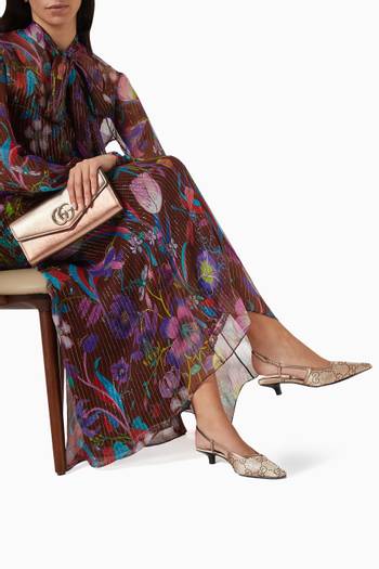 hover state of GG Slingback Pumps in Silk-satin