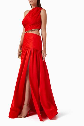 hover state of Jafari One Shoulder Gown