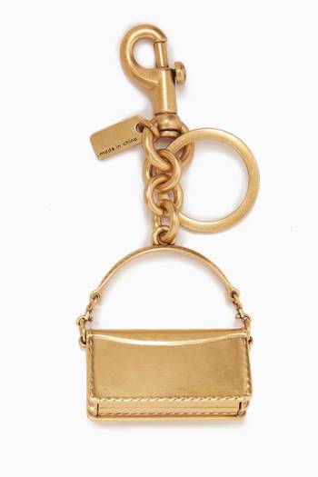 hover state of Tabby Bag Charm in Plated Metal