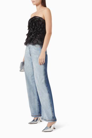hover state of Embrace Wide Leg Jeans in Denim