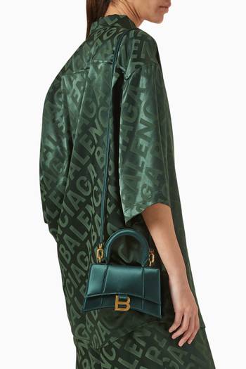 hover state of XS Hourglass Shoulder Bag in Satin
