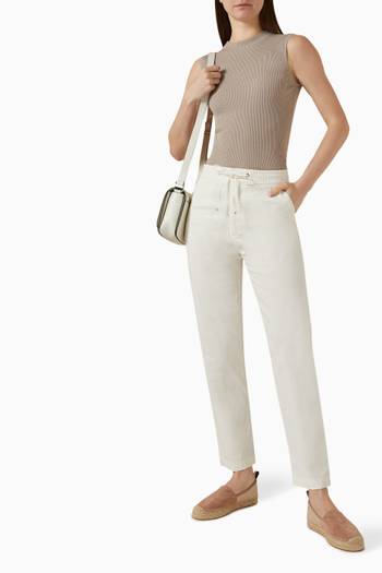 hover state of Drawcord Pants in Cotton-stretch