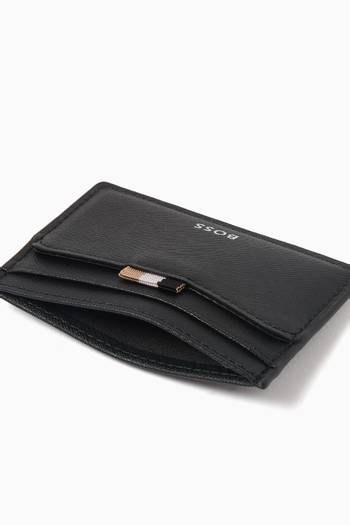 hover state of Logo Card Holder in Regenerated Leather