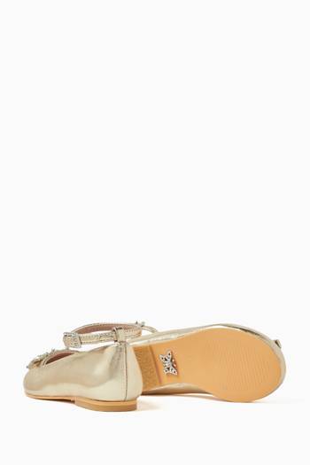 hover state of Angelina Ballet Flats in Metallic Leather