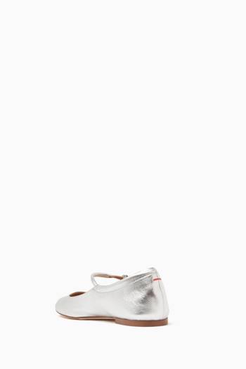 hover state of Uma Ballerinas in Metallic Leather