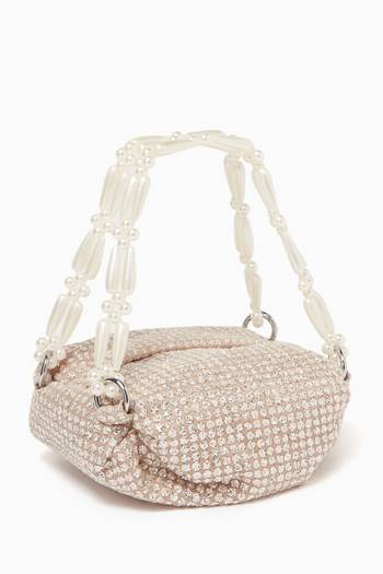 hover state of Sparkly Tiny Nino Tote Bag in Silk Satin