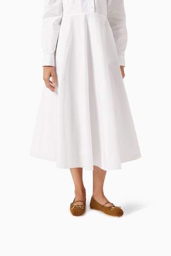 hover state of Horsebit Ballet Flats in Suede