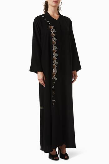 3D Bead-embellished Abaya