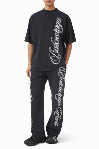 hover state of Cursive Baggy Pants in Dry Fleece