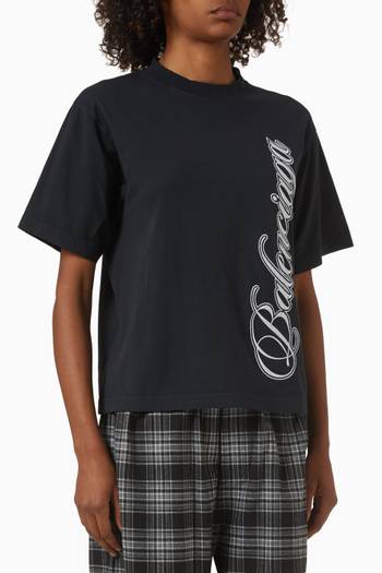 Cursive Medium-fit T-shirt in Jersey