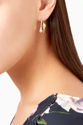Cleo Diamond Hoop Earrings in 18kt Yellow Gold       