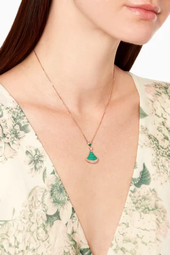 Divas' Dream Malachite Diamond Pavé Necklace    