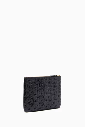 Classic Card Holder in Embossed Leather     