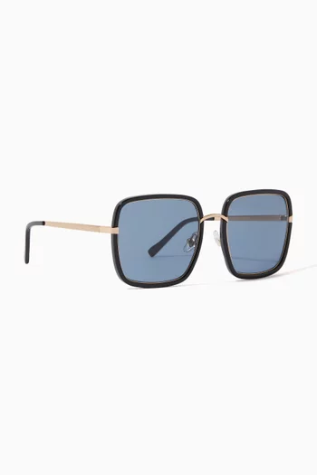 Clio Oversized Sunglasses in Acetate & Stainless Steel       