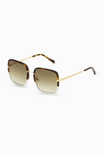 Clio Oversized Sunglasses in Acetate & Stainless Steel         
