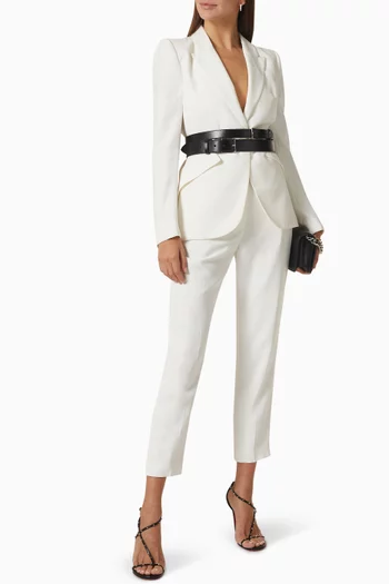 Tailored High Waist Trousers in Viscose Blend  