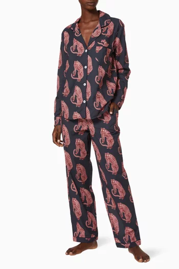 Sansindo Tiger Long Cotton Pyjama Set   