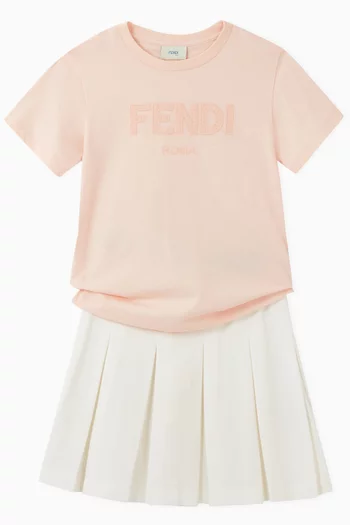 Embroidered Logo T-shirt in Cotton  