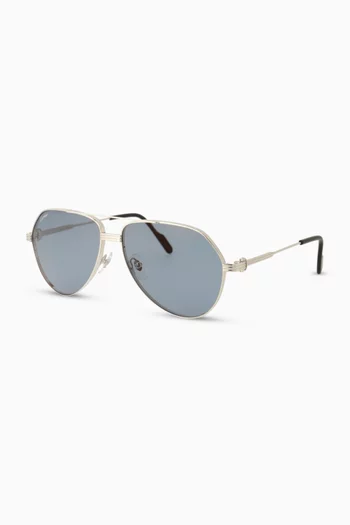 Santos de Cartier Sunglasses in Metal   