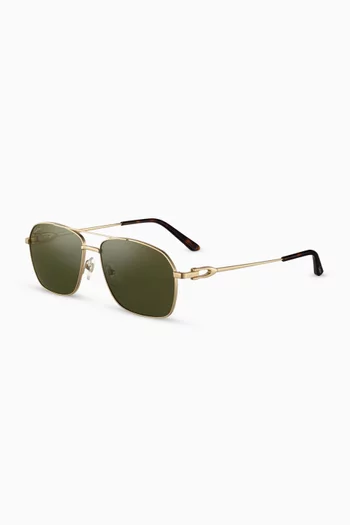 Signature C De Cartier Sunglasses in Metal  