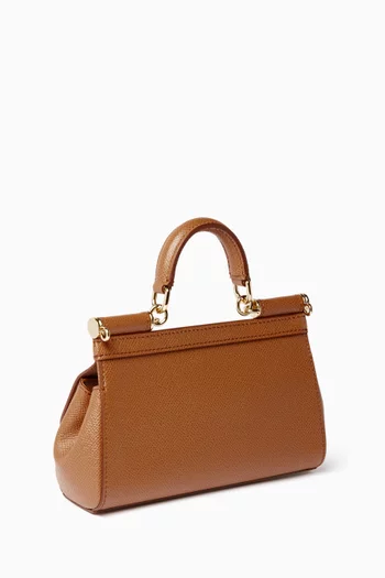 Small Miss Sicily East West Bag in Dauphine Leather