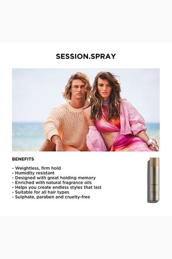 SESSION.SPRAY – Strong Hold Finishing Spray for All Hair Types, 400ml