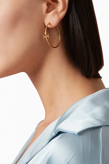 Kira Hoop Earrings in 18kt Gold-plated Brass