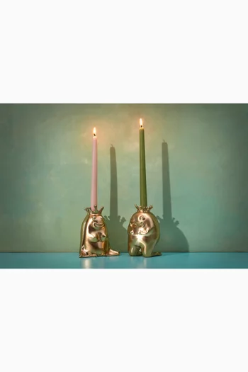 Haas King & Queen Candlestick Set in Brass