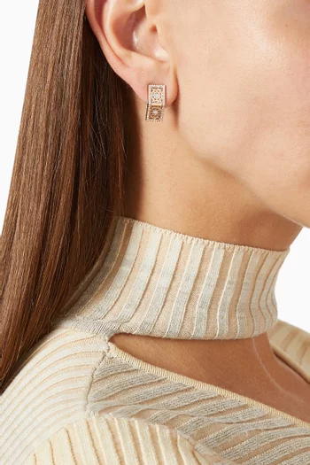 Oud Turath Diamond Stud Earrings in 18kt Rose Gold    