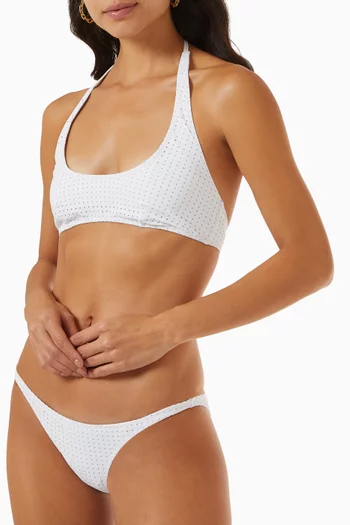 Amber Bikini Set in Perforated Stretch Nylon