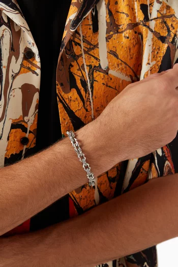 Studded Chain Bracelet in Sterling Silver 