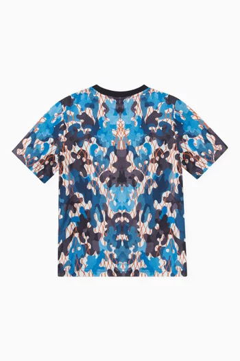 Finnegan Camouflage Print T-shirt in Cotton
