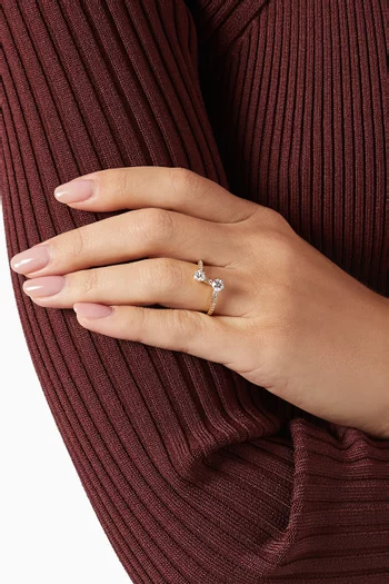 Toi+Moi Diamond Pavée Ring in 18k Recycled Yellow Gold   